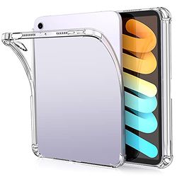 ZtotopCases Clear Case for iPad Mini 6 2021 with Pencil Holder, Ultra Slim Transparent Soft TPU Back Cover Skin for iPad Mini 6th Generation 8.3 Inch, Clear