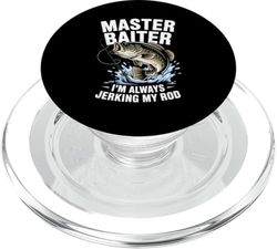 Master Baiter Fishing - Divertida broma de caña de pescar PopSockets PopGrip para MagSafe