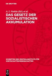 Das Gesetz der sozialistischen Akkumulation: Probleme der Theorie und der Planung: 5