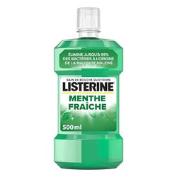 Listerine | Bain de Bouche Quotidien Menthe Fraîche (bouteille de 500 ml) – Soin bucco-dentaire pour éliminer 99,9% des bactéries – Bain de bouche pour une haleine fraîche durable