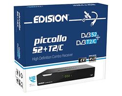 Edision PICCOLLO S2+T2/C combo-ontvanger H.265/HEVC (DVB-S2, DVB-T2, DVB-C) CI Full HD USB zwart, universele afstandsbediening 2 in 1