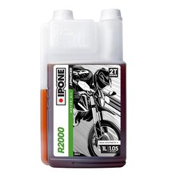 IPONE – Huile Moteur Moto 2 Temps R2000 RS - Usage Urbain - Semi-Synthétique – Compatible Mélange et Injection - Meilleurs démarrages - Réductions des Emissions de Fumée - 1L
