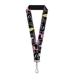 Buckle-Down Unisex-Adult's Lanyard-1.0-Alice & The Cheshire Cat Scenes Key Chain, Multicolor, One Size
