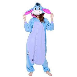 Samourai Market Disney Kigurumi 61DIS062 Flens, eenheidsmaat, blauw/violet