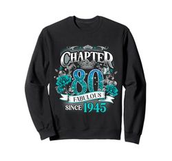 Womens Chapter 80 Fabulous Since 1945 80th Birthday Queen Felpa