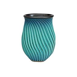 Design Toscano Misu Nastro Intagliato 5 in Vaso di Ceramica, 5''