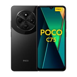 Xiaomi Poco C75 - Smartphone de 6+128GB, Pantalla inmersiva de 6.88” 120Hz, MediaTek Helio G81-Ultra, cámara Dual de 50MP IA, 5160 mAh, Carga rápida de 18W, NFC, Negro (Versión ES)