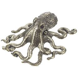 Wakauto Chinese Brass Octopus Statue Figurines Animal Sculpture Collectibles Gift Desktop Ornaments Fengshui Home Office Decor