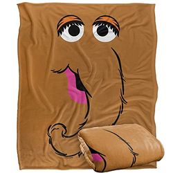 Sesame Street Snuffleupagus Face Officially Licensed Silky Touch Super Soft Throw Blanket 152 x 127 cm