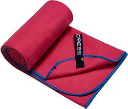 Cressi Premium Microfibre Fast Drying Towel, Red/Blue, 60x120