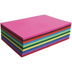 Maildor by Clairefontaine 455499C - Paquet de 100 Feuilles de Papier Couleur 120g/m² - Format 25x32,5cm - 10 Couleurs Assorties - Loisirs Créatifs, Bricolage, Activités Manuelles