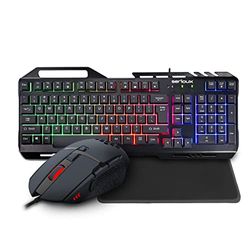 Kit de Gaming SERIOUX Tobis 3 en 1, Teclado, ratón, Alfombrilla de ratón