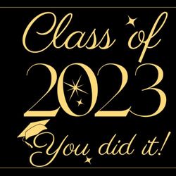 YOU DID IT ! class of 2023 Black and Gold Graduation Guest Book: Graduation Sign in Keepsake for Seniors for high school or college graduation