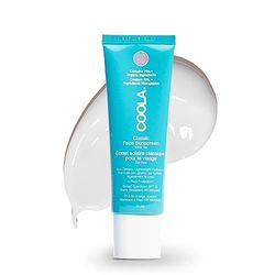 Coola Classic SPF 50 Face Sun Cream Lotion, Broad Spectrum UVA/UVB Protection Sunscreen, Vegan and Paraben Free, Natural White Tea, 50 ml, Black