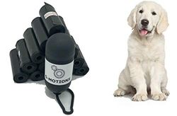 G-MOTIONS PARENCE – Kit de viaje para perros – Bolsas para excrementos caninos con dispensador y clip para correa – Dispensador con 20 paquetes de 15 bolsas – Bolsa de caca negra PARSC01