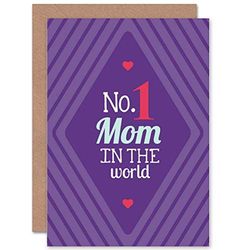 Wee Blue Coo MOTHERS' DAY NUMBER ONE 1 MOM NEW ART GREETINGS GIFT CARD