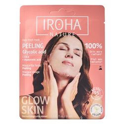 IROHA NATURE - Maschera Viso Peeling con Acido Glicolico | Perfezionatore della Pelle per un Viso Luminoso e Perfetto | Rigenerazione Istantanea in Solo 15 Minuti | Clean Beauty | 100% Vegana