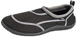 Urban Beach Aqua surf våtdräktsskor för vuxna för män och kvinnor, strand simning vattenstrumpor med justerbart fästelement, Svart, 42.5 EU