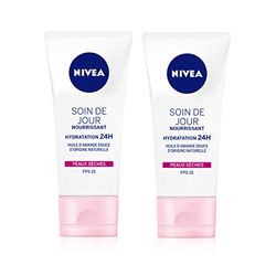 Nivea Cura Giorno 24h Idratante/Nourrissant Comfort Pelli Secche 50 ml – Set di 2