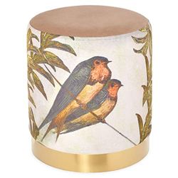Deco Mex SH21SO2008 Lovely Birds H.38 Tabouret Multicolore 32 cm
