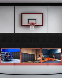 VEVOR Rembourrage mural gym, 1500x500x50 mm, tapis de protection murale résistant aux déchirures, amovible, mousse haute densité, coussin de protection imperméable durable pour garage, sous-sol, 4 pcs