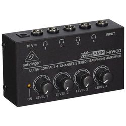 Behringer MICROAMP HA400 Amplificatore per cuffie stereo compatto a 4 canali