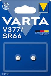 VARTA batterijen knoopcel (verpakking van 2, in originele blisterverpakking) V377. 2er Pack zilver