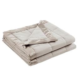 Madison Park Windom Down Cobertor alternativa de penugem 3 M Scotchgard, tratamento que absorve a humidade, capa de cama leve e macia para o verão, acabamento acetinado, cinzento individual