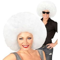 Top quality "WHITE OVERSIZED AFRO WIG" in polybag