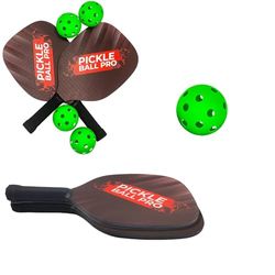 Pickleball-set - 2 rackets en 4 ballen - Gekke aap