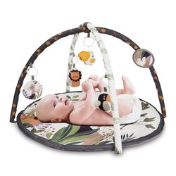 Mobiclinic® kids, 2 w 1, Łownia dla niemowląt + mata do zabawy, Z muzyką, 5 interaktywnych zabawek, 0-6 miesięcy, Rozwój motoryczny, Dreamland, Składana, Wyściełana mata, Pałąki, Evolutive