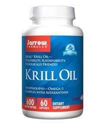 Jarrow Formulas Aceite de Krill - 60 Cápsulas Blandas, Suplemento de Omega-3 y Antioxidantes