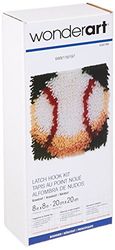 wonderart Latch Hook Kit x 8-inch, Baseball, 8 x 8