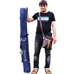 Sougayilang Vouwen Hengel Case Organizer Pole Opbergtas Staaf Reel Visgerei Carrier Hengel Tas Visserij Case-160cm/63in, Blauwe lengte: 160cm/63in, Length: 160cm/63", Minimalistisch