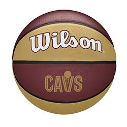 Wilson NBA Team Tribute Cleveland Cavaliers Ball WZ4011601XB, Womens,Mens basketballs, burgundy, 7 EU