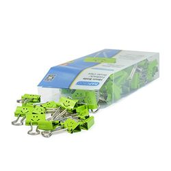 Rapesco 1423 Pinces à Double Clip Souriantes 19 mm, Vert, Lot de 80