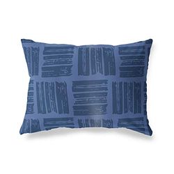 BonaMaison Blauw Decoratieve Kussensloop, Kussenhoezen Bank, Decoratieve Kussenhoesjes, Kussensloop; Sofa, Slaapkamer, Kantoor, Auto 35x50 Cm - Ontworpen en vervaardigd in Turkije