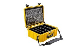 B&W International GmbH Första hjälpen fodral (justerbar användning, organiseruppsättning i locket, insida 47,5 x 35 x 20 cm, axelband) Med. Cases, gul, 6000/Y/M