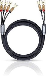 OEHLBACH XXL Fusion Four - High-End Bi-Wiring luidsprekerkabel stereo set met kabelschoenconnector - Made in Germany - 2 x 4,5m - zwart