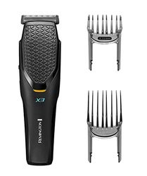 Remington Professional X3 Hair Trimmer - 2 Adjustable Combs (3-24 mm), Japanese Stainless Steel Blades, Mains/Battery Operated
