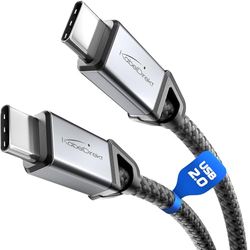 KabelDirekt – Câble USB-C pour Chargement Rapide, Connecteurs Métalliques + Tressage en Nylon, USB 2.0 – 1,5m (Charge les Téléphones/Ordinateurs Portables avec 60W, Câble de Charge/Données, Noir)