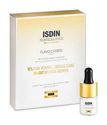 ISDIN Isdinceutics Flavo-C Forte, antioxidant gezichtsserum met 15% zuivere en frisse vitamine C, vitamine E en hyaluronzuur, 3 stuks