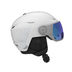 Salomon - Casco Da Sci/Snow Icon Lt Visor White/uni.m.Blue Donna - Taglia S - Bianco