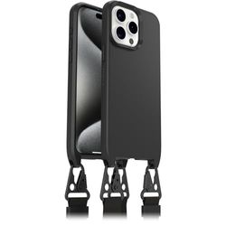 OtterBox React Lanyard hoesje met MagSafe voor iPhone 15 Pro Max, beschermhoes met verstelbare en afneembare lanyardriem, getest volgens militaire standaard, Zwart, Zonder Verpakking