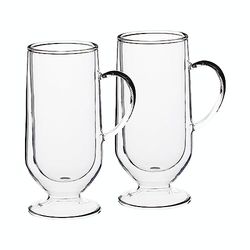 La Cafetière, Set di 2 Grandi Bicchieri da Caffè Irlandese a Doppia Parete