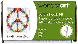 Spinrite Wonderart Latch Hook Kit x 8-inch, Peace, Fabric, 8" x 8"