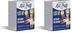 KILL-PAFF KIDS |Insecticida Eléctrico |Antimosquitos |Eficaz Contra Mosquito Tigre y Transmisores de Enfermedades Tropicales |Sin Olor|45 Noches de Protección |Contenido: 1 Dif + 1 Rec (Paquete de 2)