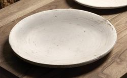 PLATO TERRACOTA BLANCO DECAPADO 35D CMS 35dx4 cms