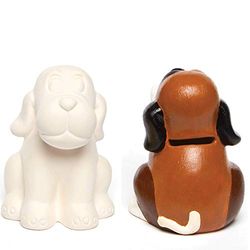 Baker Ross keramiska sparburkar ''hund'' för barn för pyssel och dekoration (2 stycken)