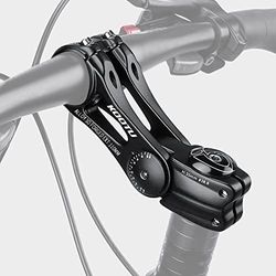KOOTU Attacco Manubrio 0~85 °Attacco Manubrio Regolabile 90 110mm MTB Regolabile Bike STEM, Adatto per la Maggior Parte di Mountain Bike, Bici da Strada, BMX (110mm)